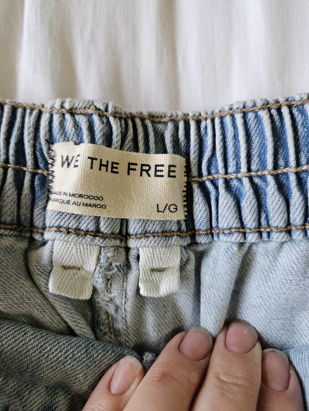 We The Free Blossom Pull-On Wide Leg Jeans - Size L - Picture 3 of 10